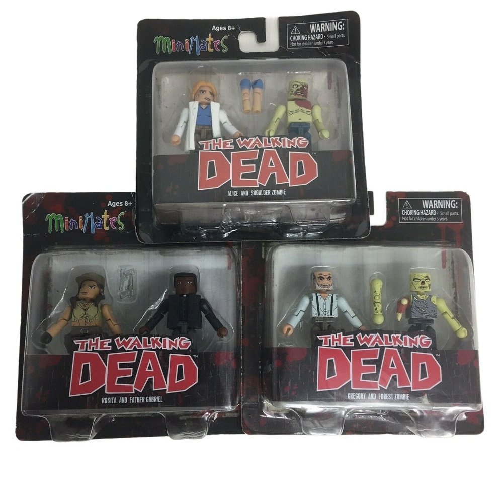 The Walking Dead Minimates Series 8 & 4 Gregory Rosita Alice Gabriel Zombie New
